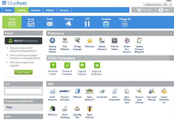 Bluehost-cpanel