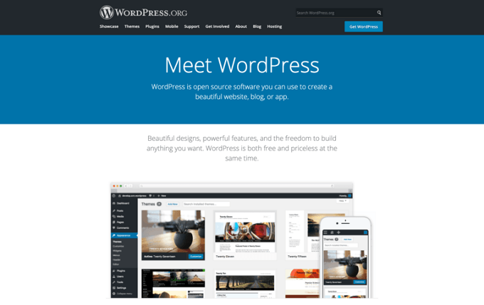 site do WordPress