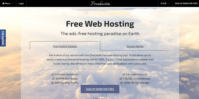 site do FreeHostia