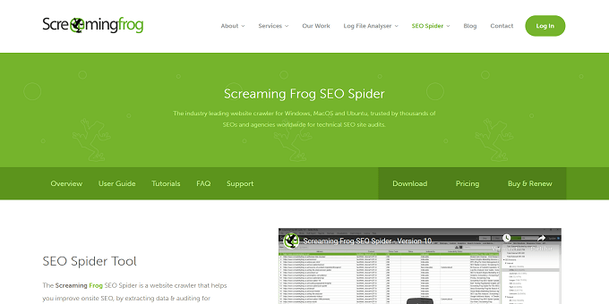 site do screaming frog spider tool