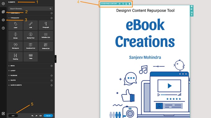 Edite seu e-book com Designrr