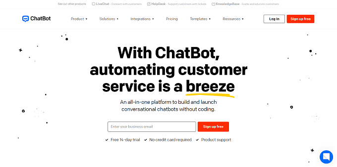 site da chatbot